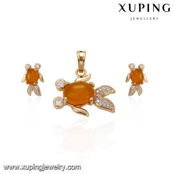 64130 Xuping beautiful animal shape gold jewelry set fashion jewelry made in China wholesale
